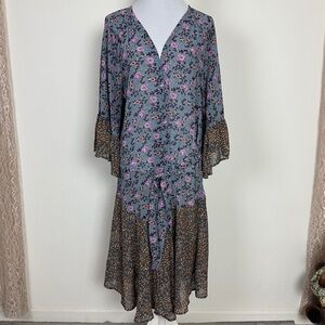 UMGEE Long Floral Cardigan Size M